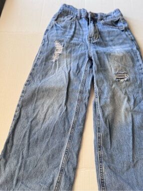 Gogo Star Light Blue Distressed Girls' Jeans